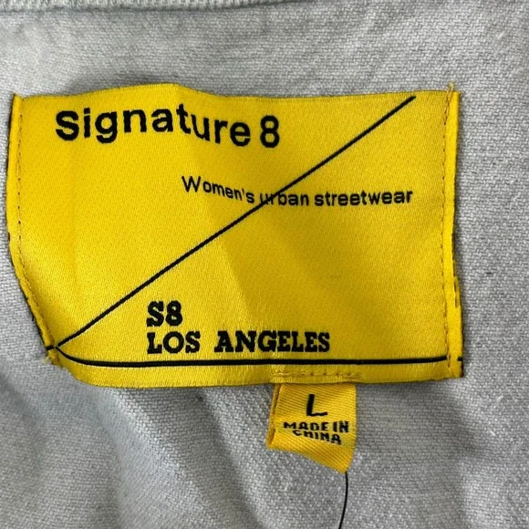 Signature 8 Women's Urban Streetwear Denim Jumpsuit Boiler Suit L Street **READ! - Picture 5 of 13